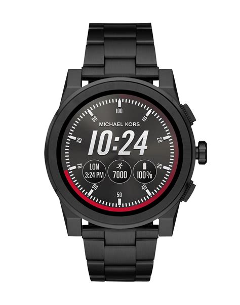 michael kors smartwatch men's black.